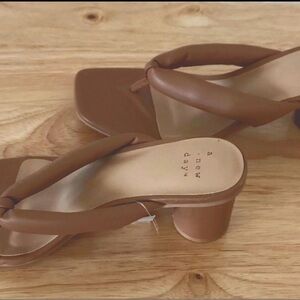A New Day Women's Brown Heeled Sandals